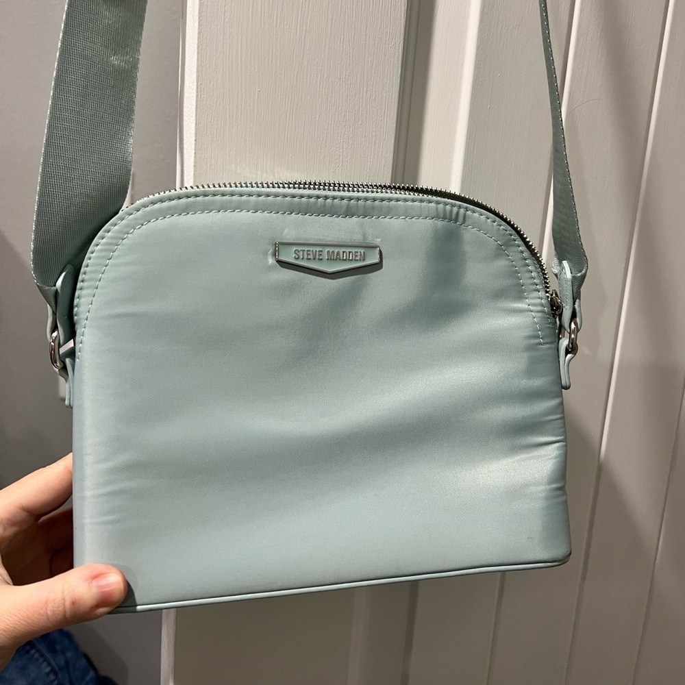 Steve Madden bag purse small mint green light blue crossover - Picture 1 of 11